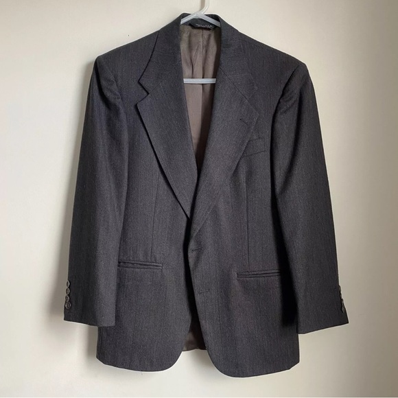 Vintage Cartier Broadway Suit 2 Piece Mens 38 Brown Striped...